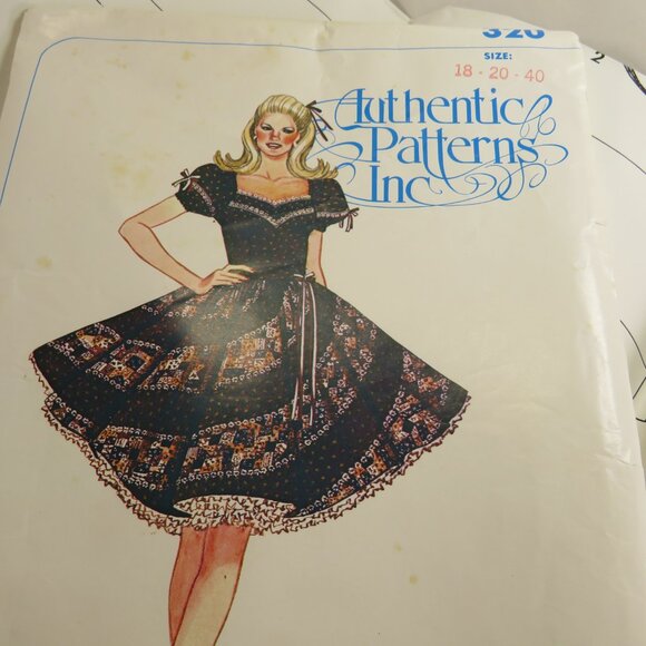 VTG Authenic Pattern Inc #320 Large Full Square Dancing Circle Skirt Swirl Pat. - Picture 2 of 15